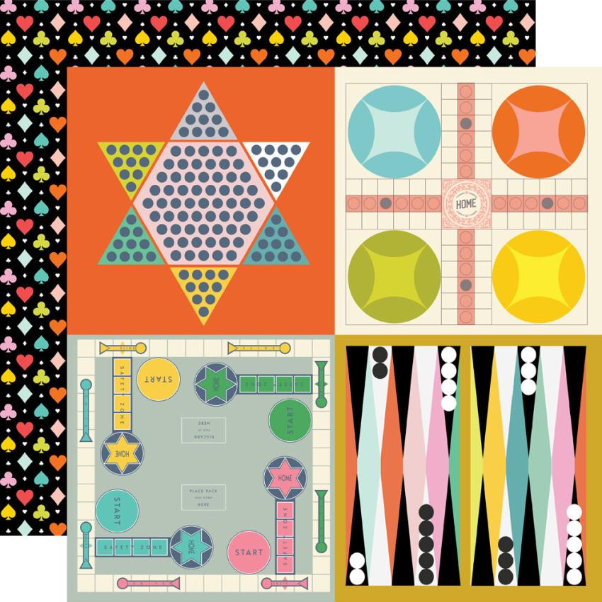 Simple Stories - Collections Kit "Game Night" 12 Bogen Designpapier