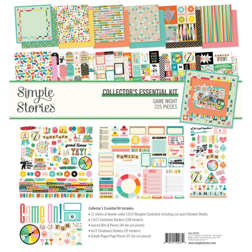 Simple Stories - Collectors Essential Kit "Game Night" 12 Bogen Designpapier