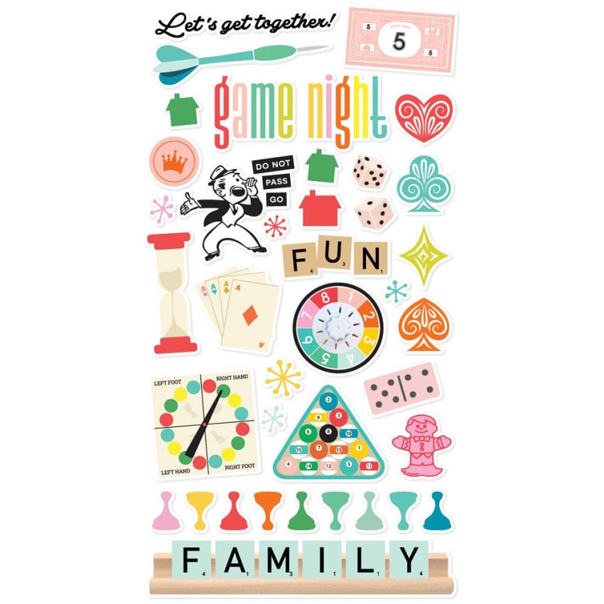 Simple Stories - Collectors Essential Kit "Game Night" 12 Bogen Designpapier