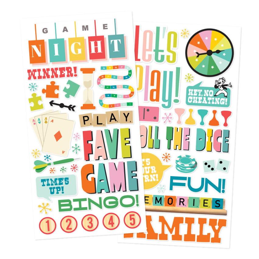Simple Stories - Aufkleber "Game Night" Foam Sticker