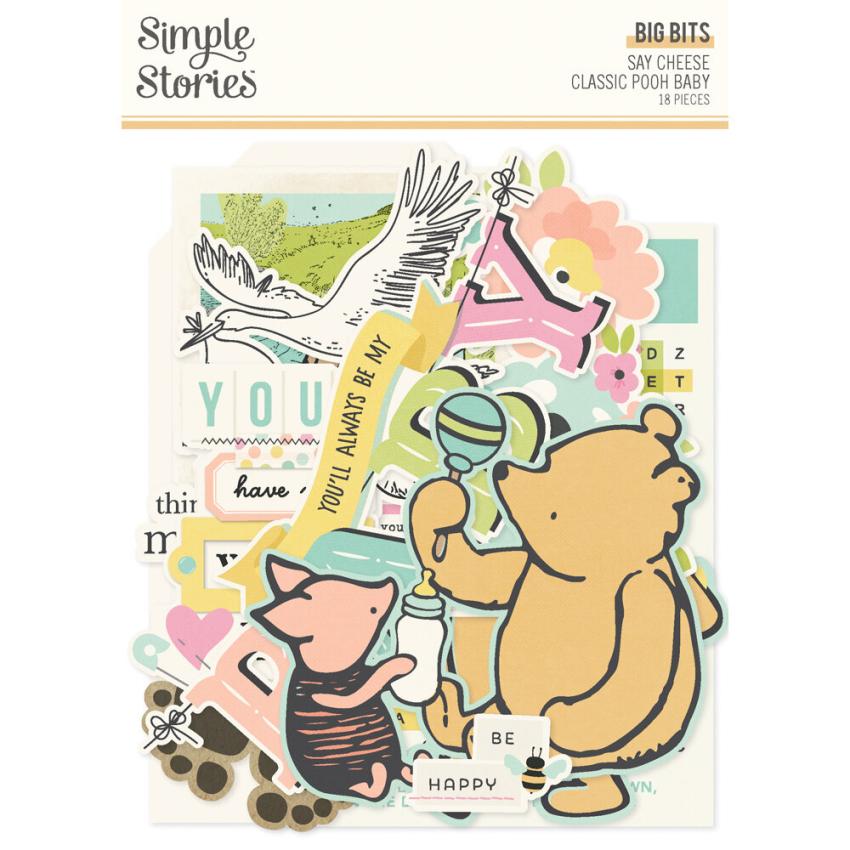 Simple Stories - Stanzteile "Say Cheese Classic Pooh Baby" Big Bits & Pieces 