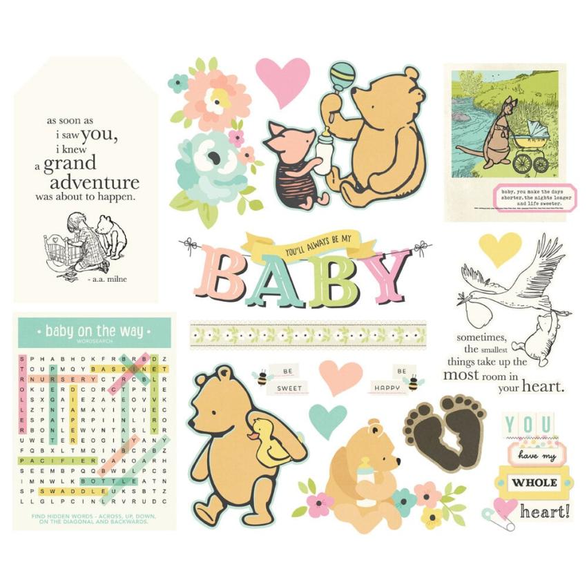Simple Stories - Stanzteile "Say Cheese Classic Pooh Baby" Big Bits & Pieces 