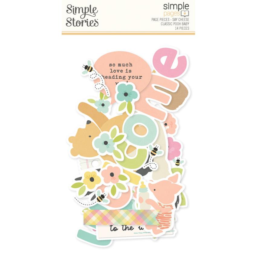 Simple Stories - Collectors Essential Kit "Say Cheese Classic Pooh Baby" 12 Bogen Designpapier