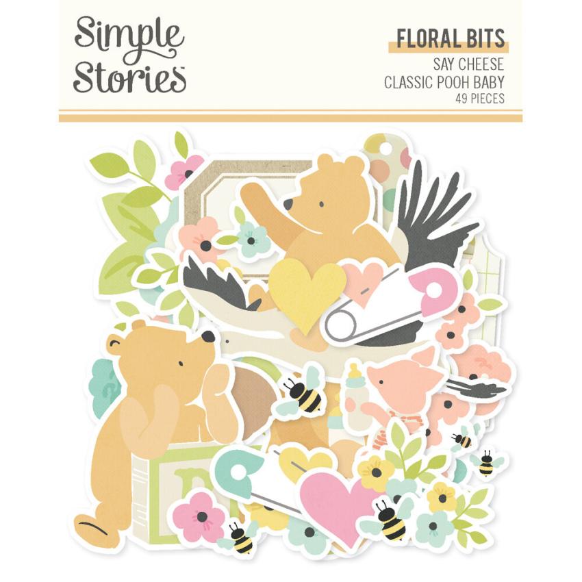 Simple Stories - Stanzteile "Say Cheese Classic Pooh Baby" Floral Bits & Pieces 