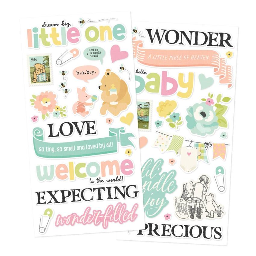 Simple Stories - Aufkleber "Say Cheese Classic Pooh Baby" Foam Sticker