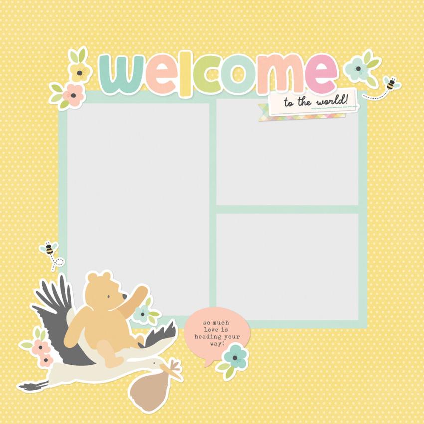Simple Stories - Stanzteile "Say Cheese Classic Pooh Baby" Pages Pieces