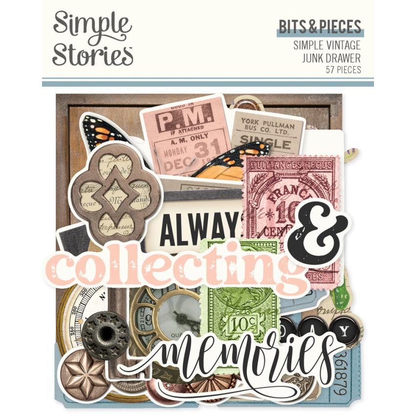 Simple Stories - Stanzteile "Vintage Junk Drawer" Bits & Pieces 
