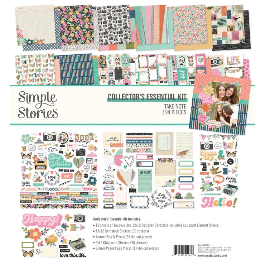 Simple Stories - Collectors Essential Kit "Take Note" 12 Bogen Designpapier