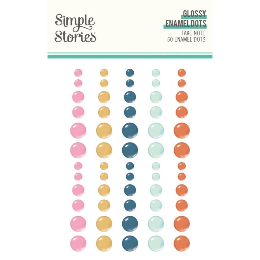 Simple Stories - Enamel Dots "Take Note" 60 Stück 