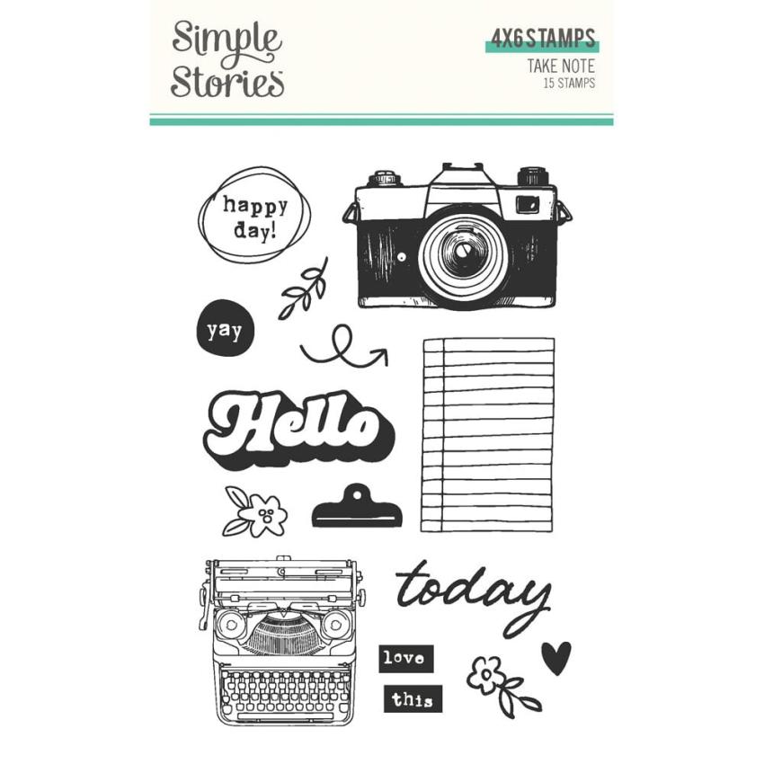 Simple Stories - Stempelset "Take Note" Clear Stamps 