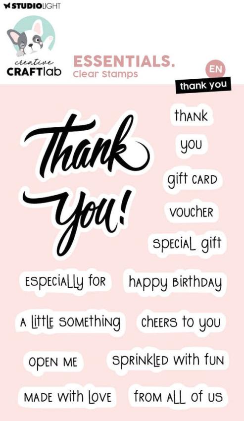 Creative Craft Lab - Studio Light - Stempelset "Thank You" Clear Stamps