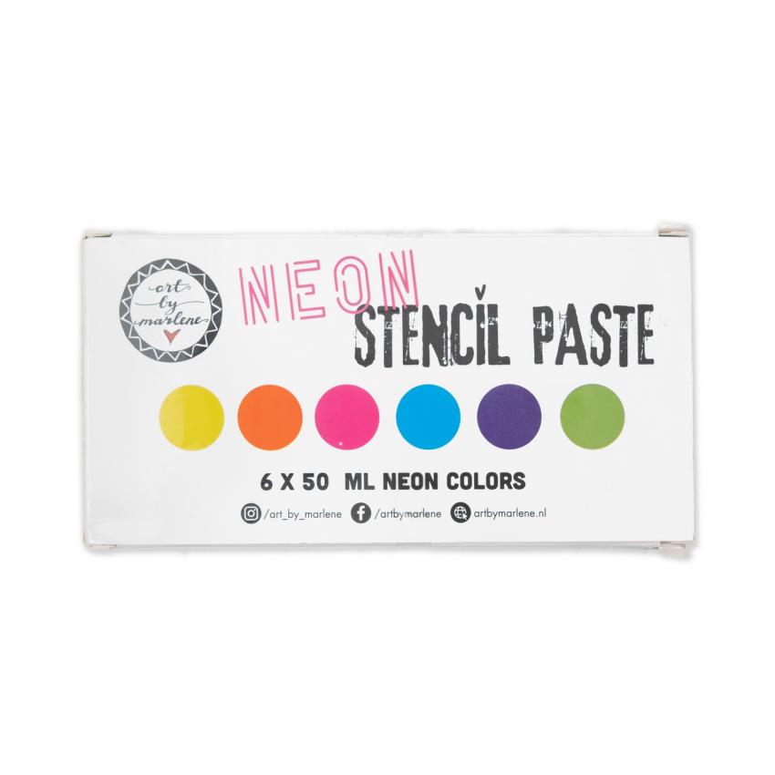 Studio Light - Strukturpaste "Neon" Stencil Paste 6x50ml