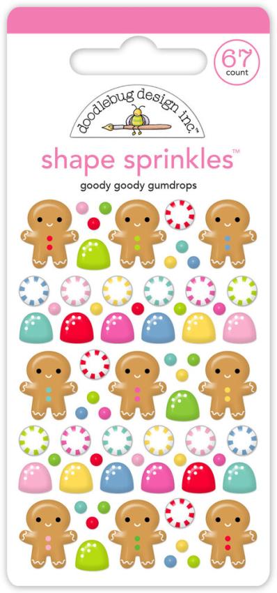 Doodlebug Design - Epoxy Sticker "Goody Goody Gumdrops" Shape Sprinkles
