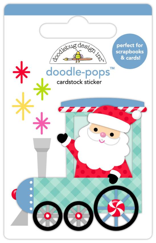 Doodlebug Design - Sticker "Oh What Fun Santa's On His Way" Doodle-Pops 