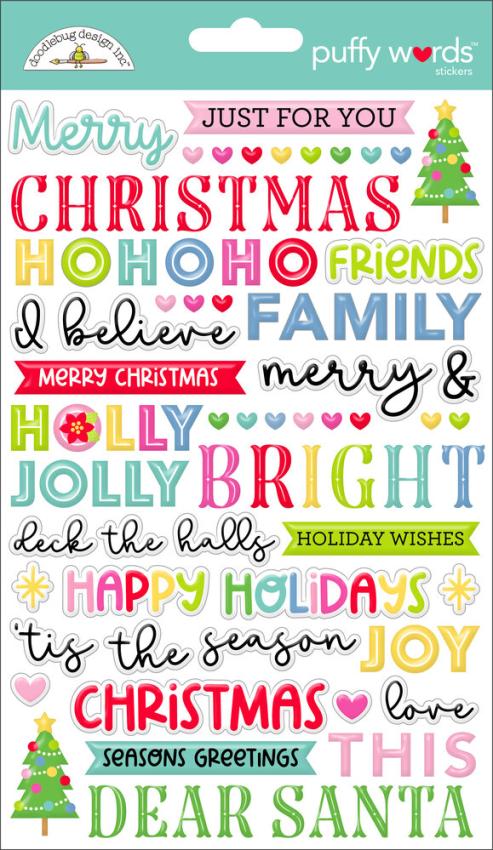 Doodlebug Design - Aufkleber "Oh What Fun" Puffy Words Sticker