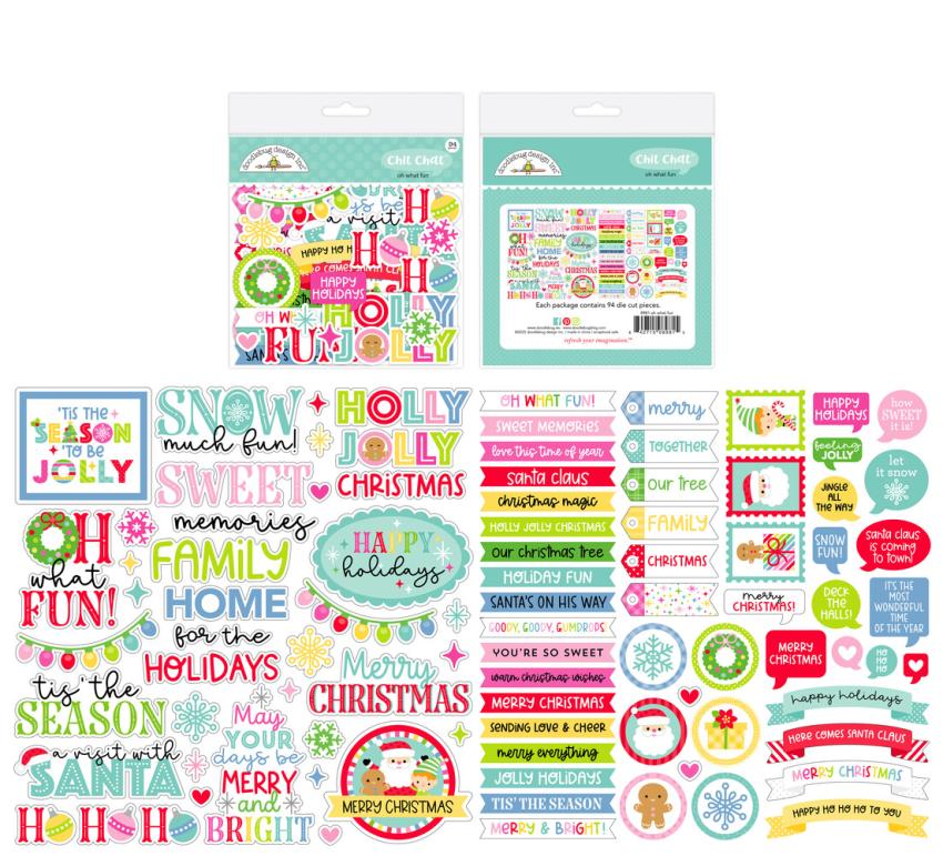 Doodlebug Design - Stanzteile "Oh What Fun" Chit Chat