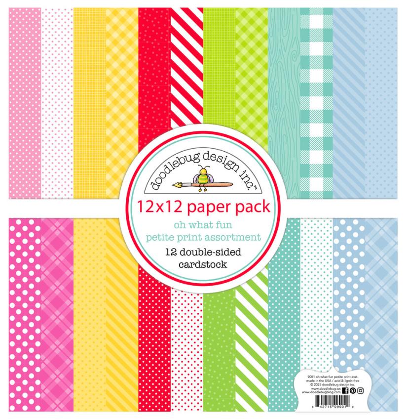 Doodlebug Design - Designpapier  "Oh What Fun" Paper Pack 12x12 Inch - 12 Bogen