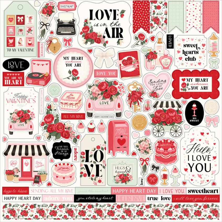 Carta Bella - Designpapier "Be Mine" Collection Kit 12x12 Inch - 12 Bogen  