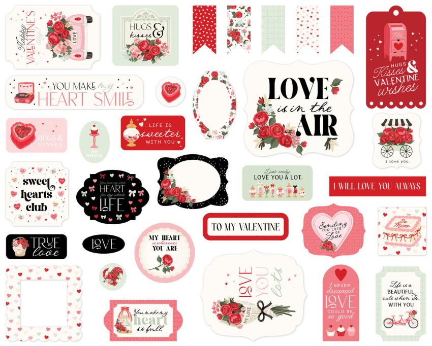 Carta Bella - Stanzteile "Be Mine" Ephemera