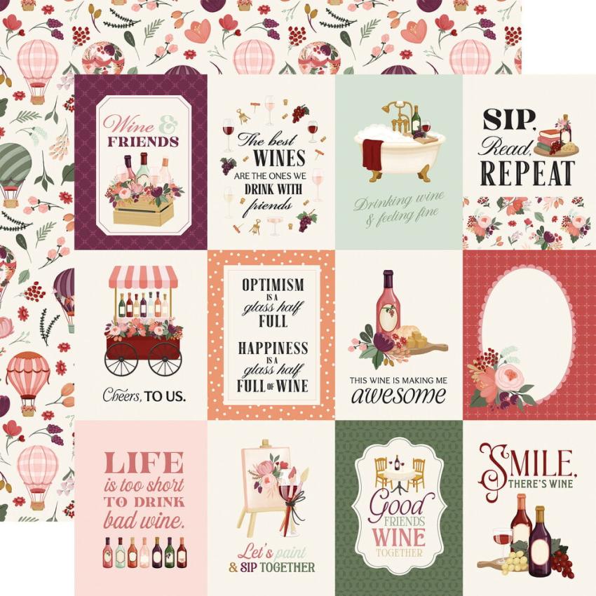 Carta Bella - Designpapier "Wine" Collection Kit 12x12 Inch - 12 Bogen  