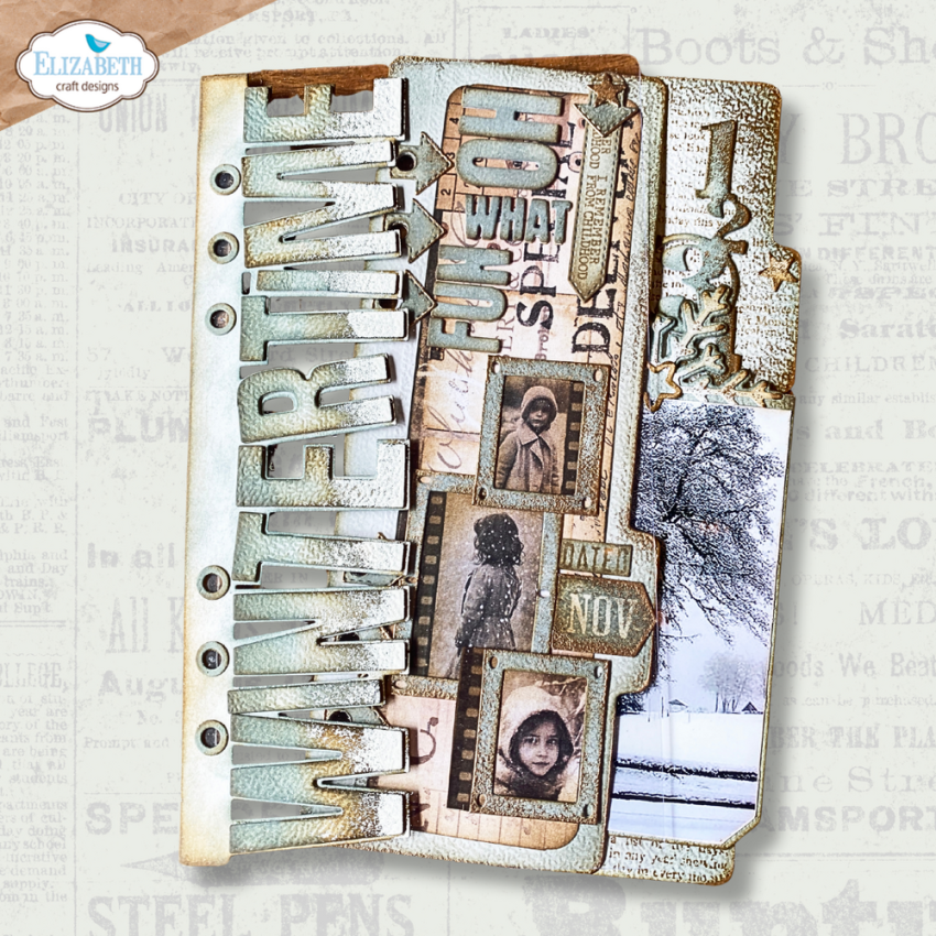 Elizabeth Craft Designs - Stanzschalone "Wintertime Wordstrip" Dies