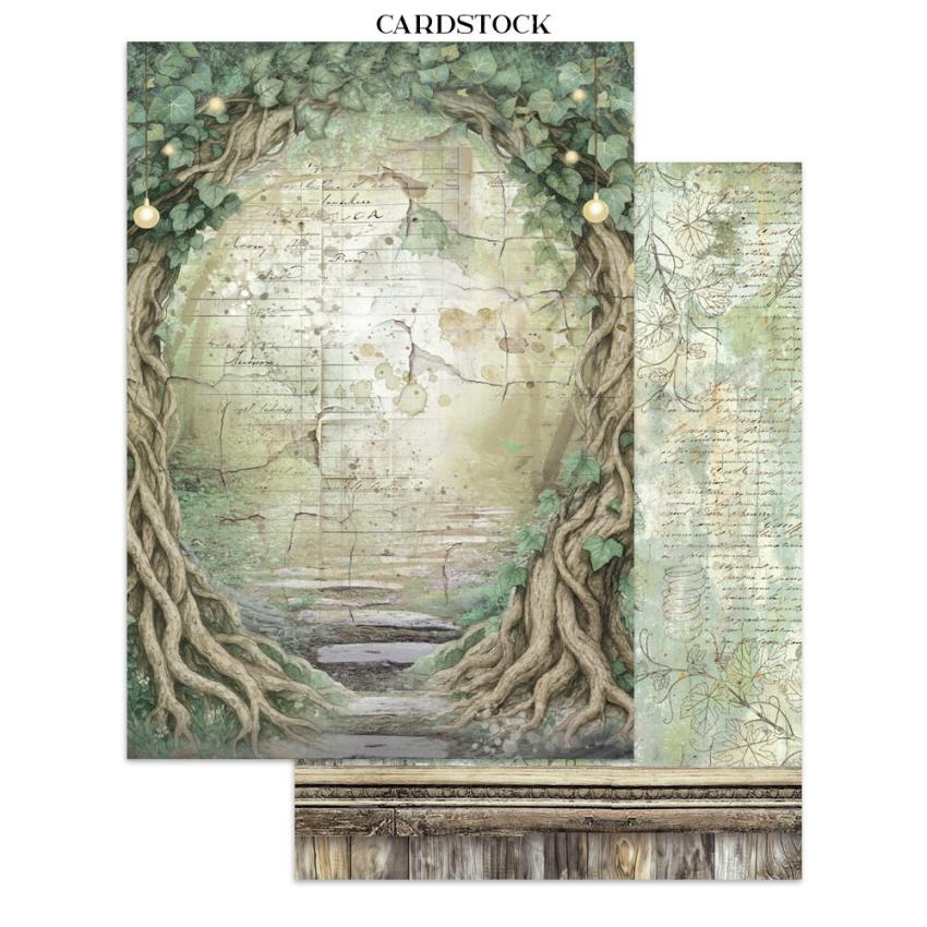 Stamperia - Papier, Aufkleber & Stanzteile "Herbarium Silvae" Junk Journal Backgrounds,Stickers,Cut-Outs