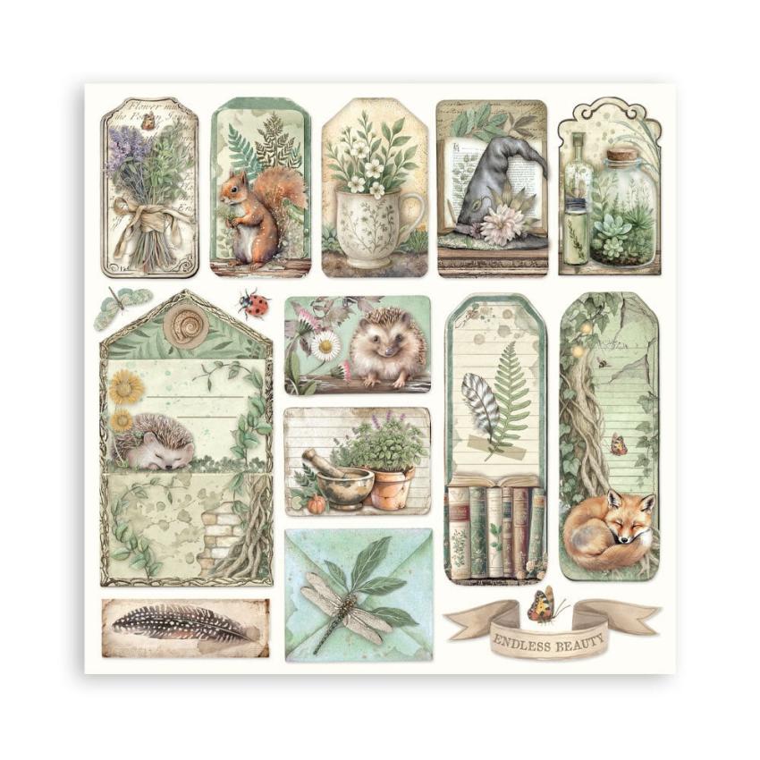 Stamperia - Designpapier "Herbarium Silvae" Maxi Paper Pack 12x12 Inch - 22 Bogen