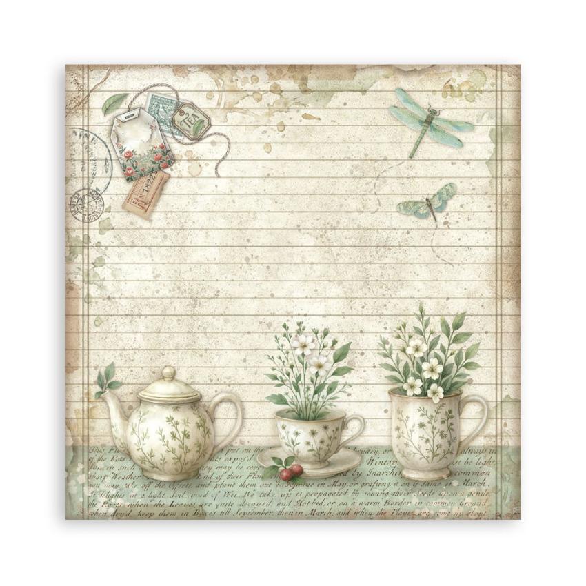 Stamperia - Designpapier "Herbarium Silvae" Maxi Paper Pack 8x8 Inch - 22 Bogen