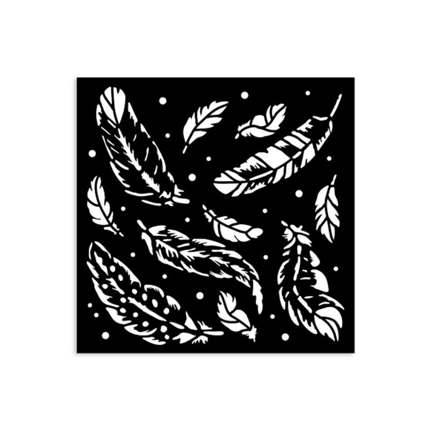 Stamperia - Schablone 12x12cm "Feather Pattern" Stencil