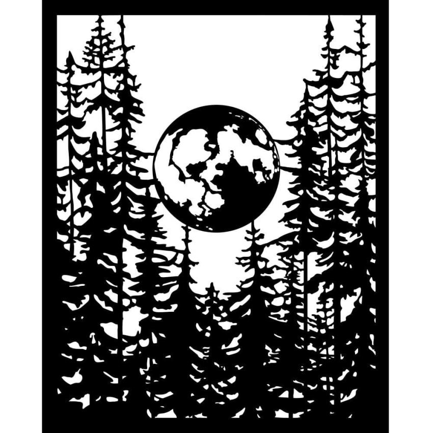 Stamperia - Schablone 20x25cm "Moon in the Forest" Stencil