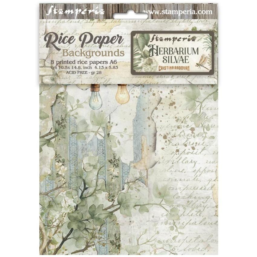 Stamperia - Decopatch Papier "Backgrounds" Decoupage A6 - 8 Bogen  