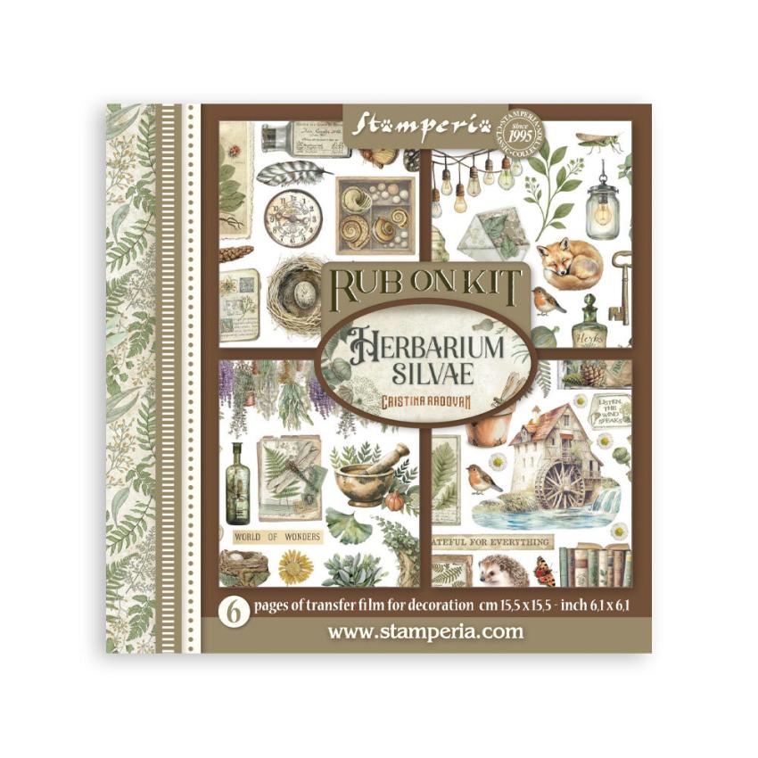 Stamperia - Transfer Aufkleber "Herbarium Silvae" Rub-On Kit