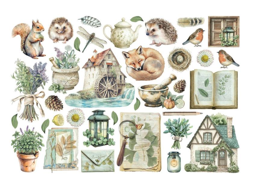 Stamperia - Stanzteile "Herbarium Silvae" Die Cuts Ephemera