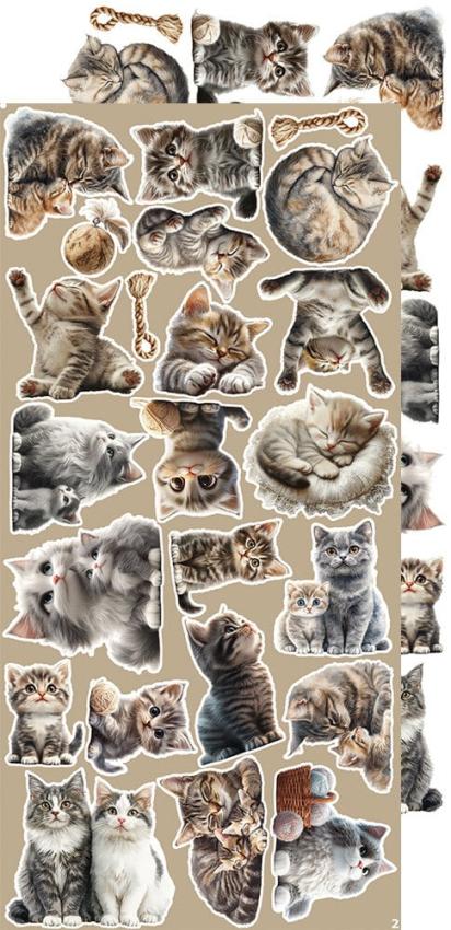 Craft OClock - Ausschneidebogen "Cats" Extra Set Creative - 18 Bogen