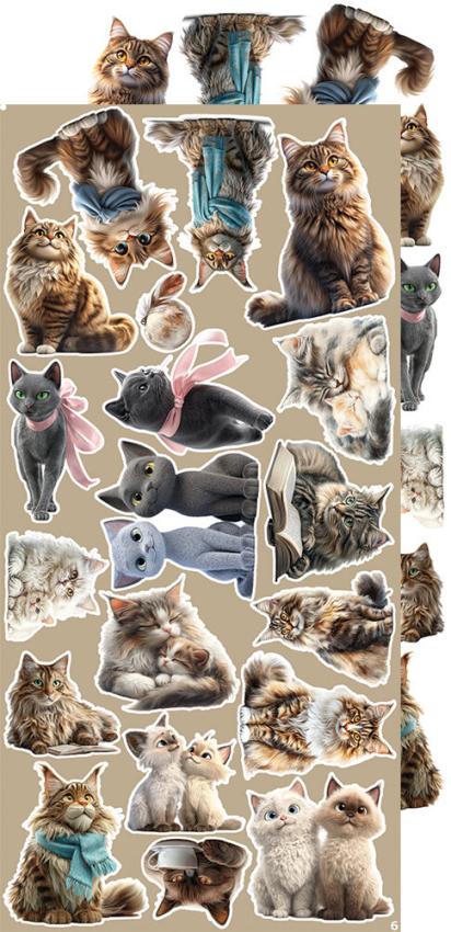 Craft OClock - Ausschneidebogen "Cats" Extra Set Creative - 18 Bogen