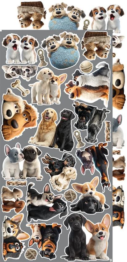 Craft OClock - Ausschneidebogen "Dogs" Extra Set Creative - 18 Bogen