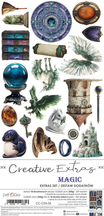 Craft OClock - Ausschneidebogen "Magic" Extra Set Creative - 18 Bogen