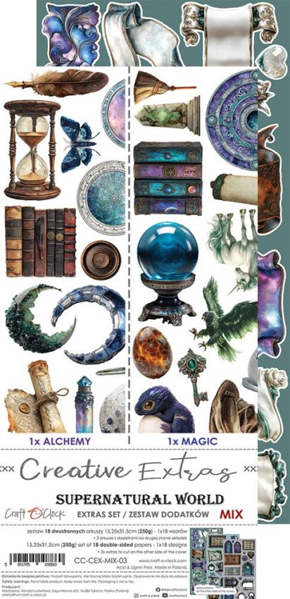 Craft OClock - Ausschneidebogen "Supernatural World" Extra Set Mix - 18 Bogen