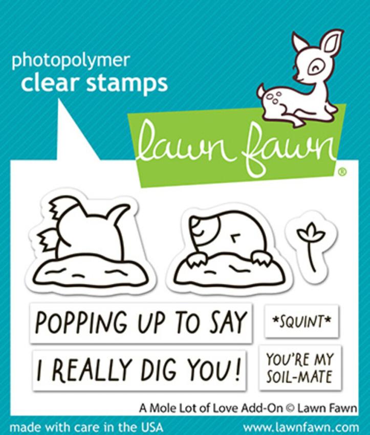 Lawn Fawn - Stempelset "A Mole Lot Of Love" Clear Stamp Add-On