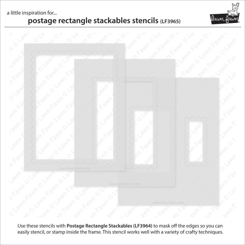 Lawn Fawn - Schablone "Postage Rectangle Stackables" Stencil