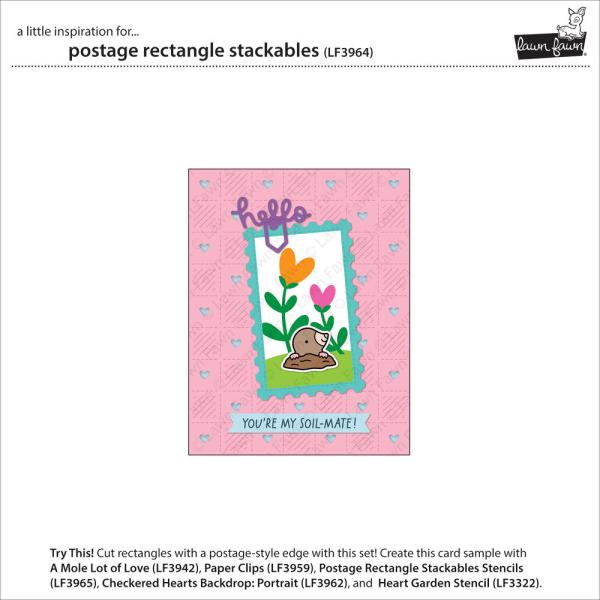 Lawn Fawn - Stanzschablone "Postage Rectangle Stackables" Dies