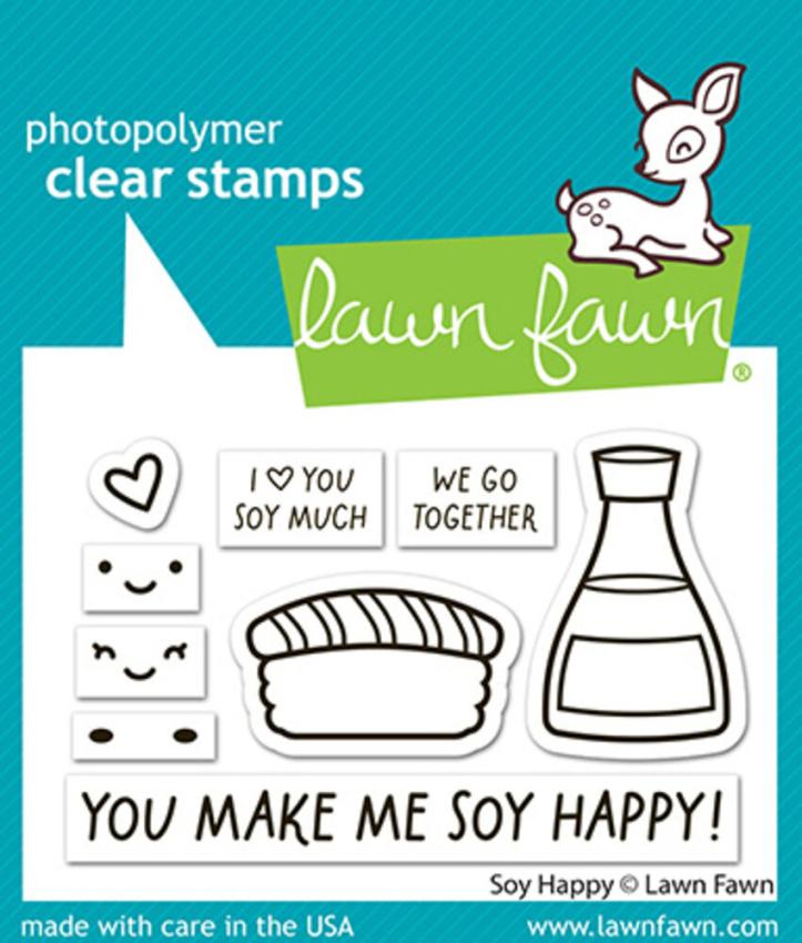 Lawn Fawn - Stempelset "Soy Happy" Clear Stamp