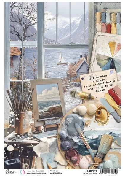 Ciao Bella - Decopatch Papier "The Artistry Room" Rice Paper A4 - 5 Bogen