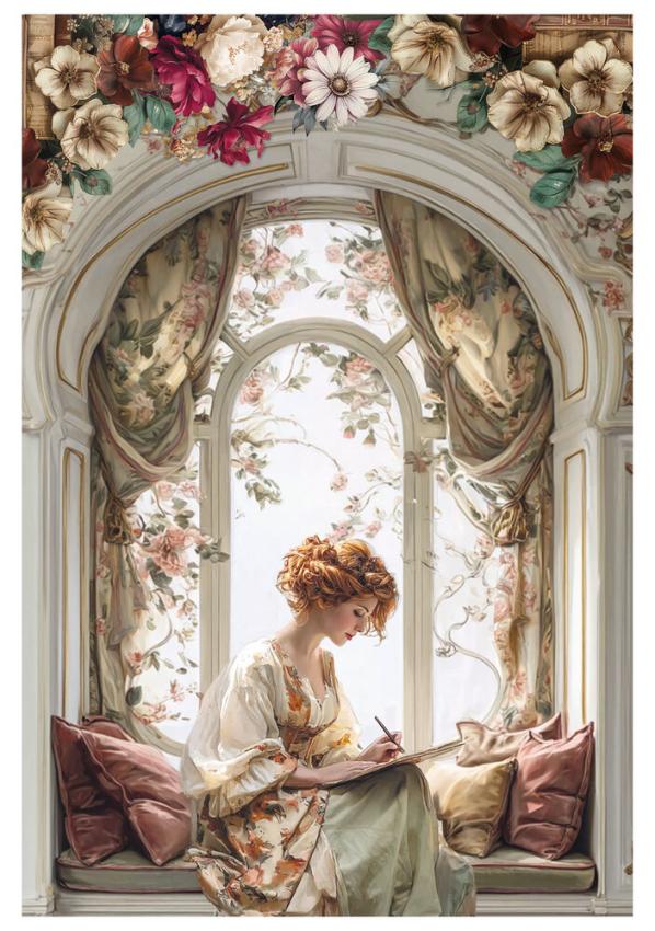 Ciao Bella - Decopatch Papier "Book Lovers" Mixed Media Rice Paper A4 - 4 Bogen