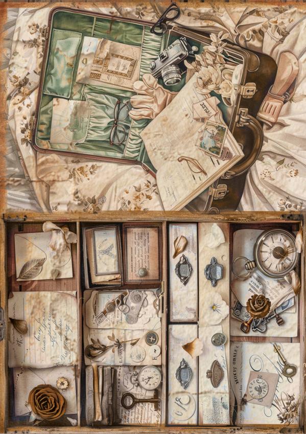 Ciao Bella - Decopatch Papier "The Last Mystery" Mixed Media Rice Paper A5 - 8 Bogen