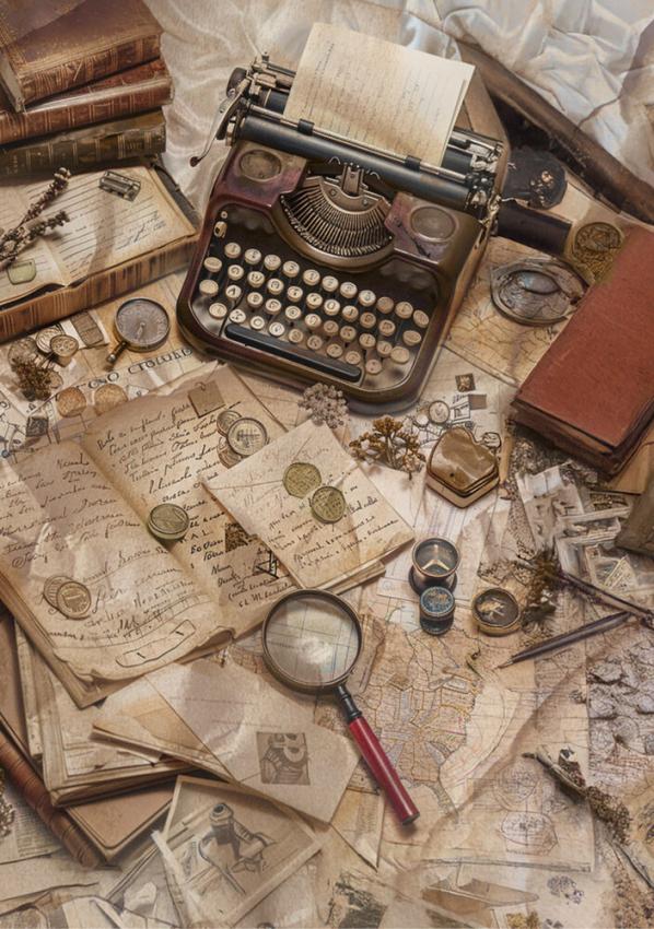 Ciao Bella - Decopatch Papier "The Last Mystery" Mixed Media Rice Paper A5 - 8 Bogen