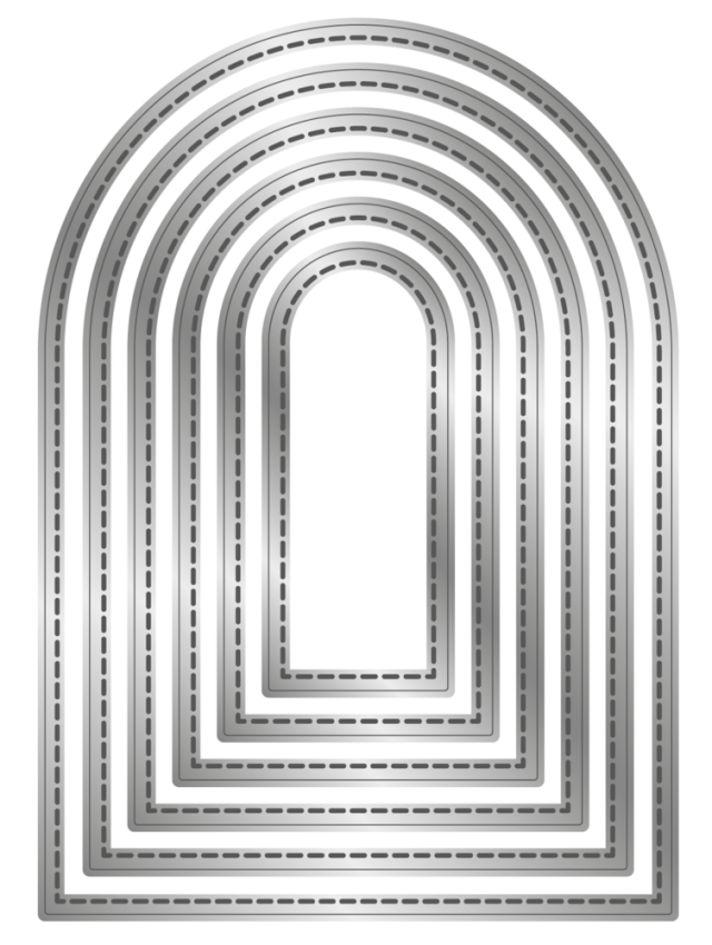 Crafters Companion - Stanzschablone "Stitched Edge Arches" Dies