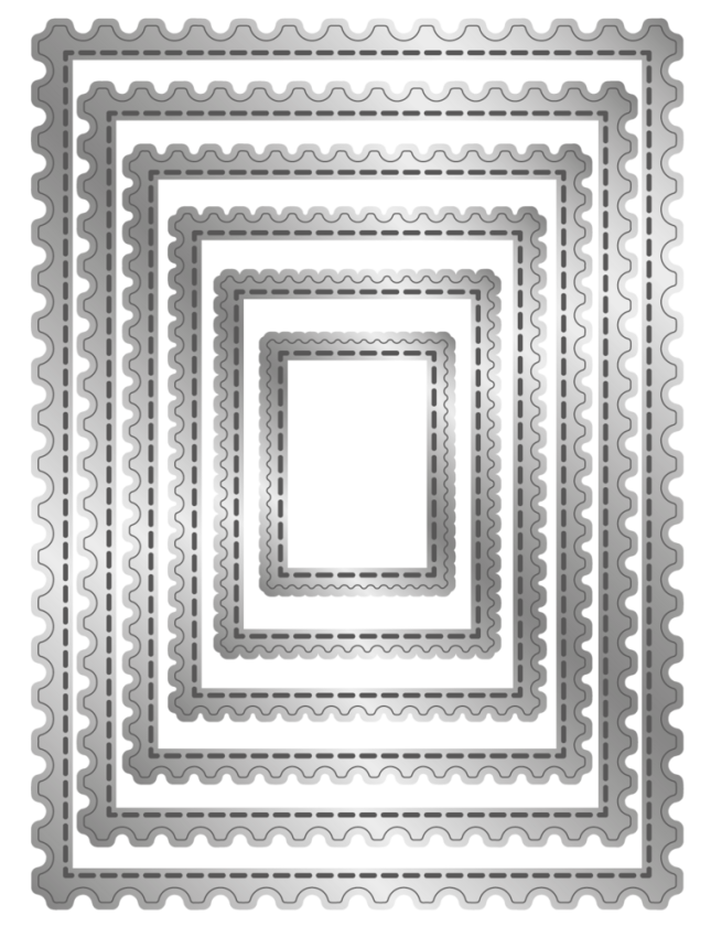 Crafters Companion - Stanzschablone "Stitched Edge Postage Stamps" Dies