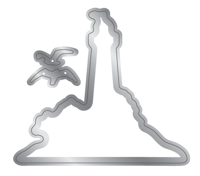 Crafters Companion - Stempelset & Stanzschablone "Lighthouse Scene" Stamp & Dies