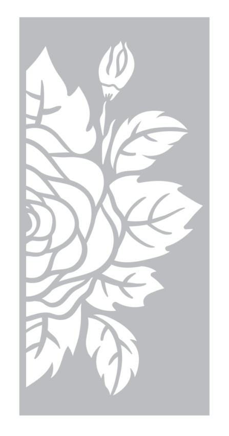 Crafters Companion - Schablone 3,8x8 Inch "Midnight Floral" Stencil